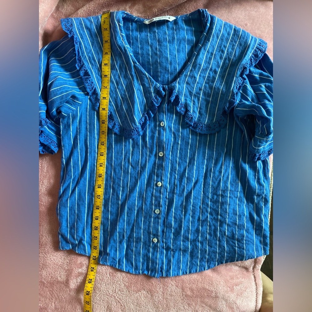 Zara Blue Blouse Top